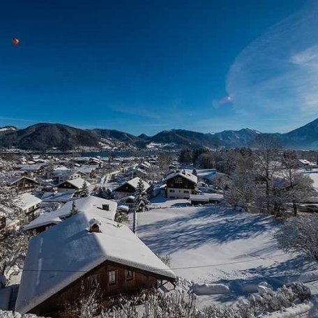 Ausblick im Winter, © im-web.de/ Ferienwohnungen Tegernsee